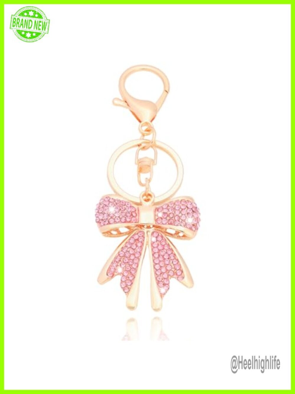 Women's Rhinestone Bow Keychain Gold Plated Alloy with Crystal Rhinestones for